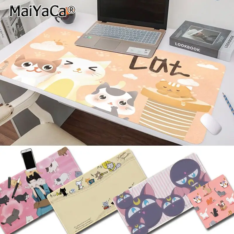 

MaiYaCa Aminal смешной Cat girl pad резиновая мышь прочный Настольный коврик для мыши Размер для игровой клавиатуры коврик для геймера