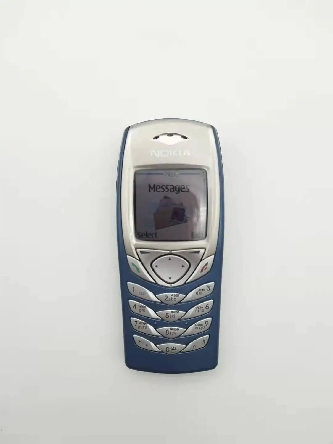 Разблокированный NOKIA 6100 дешевый GSM мобильный телефон Поддержка Многоязычный язык Восстановленный - Цвет: blue