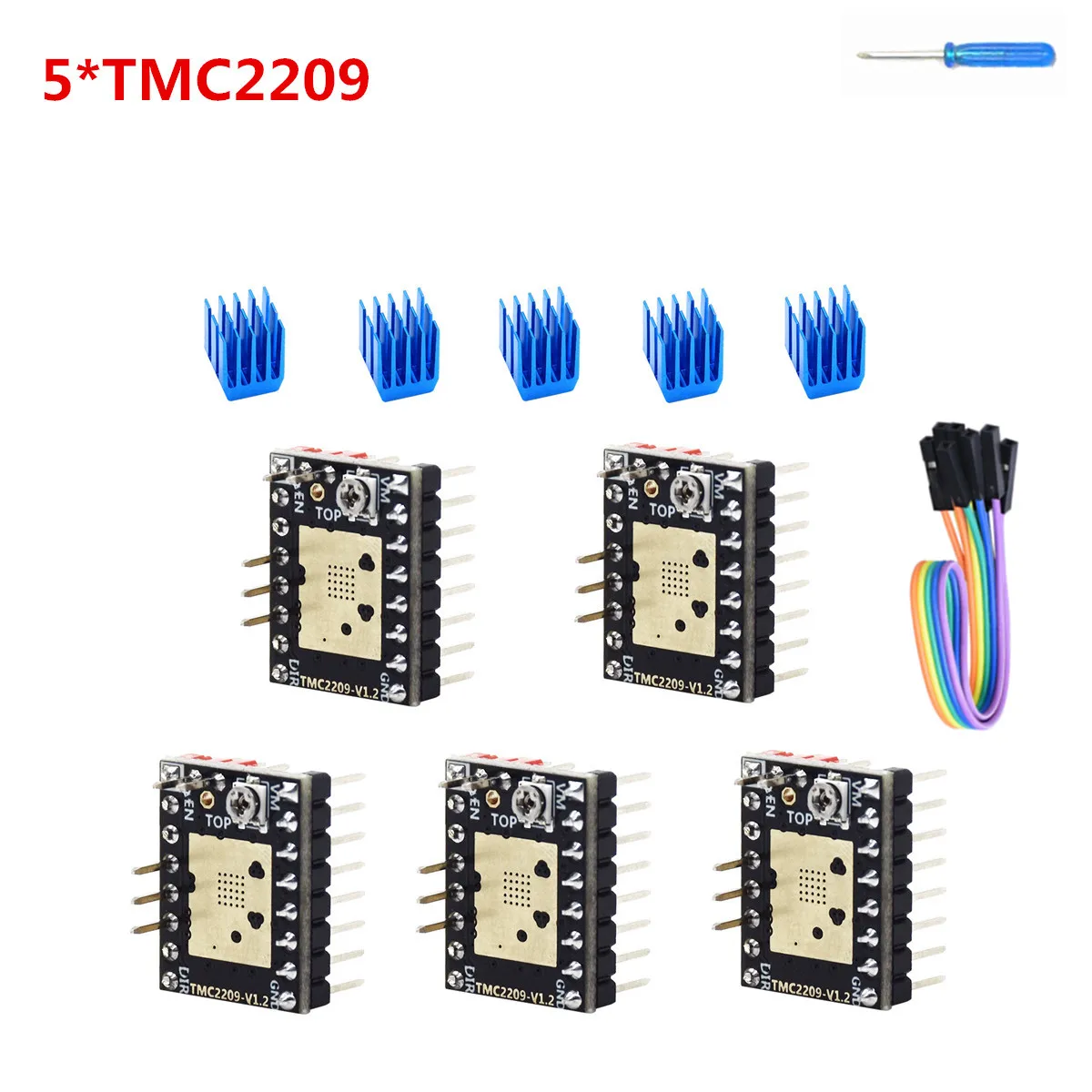 Uart TMC2209 v1.2 шаговый Драйвер для SKR V1.3 V1.4 TMC 2209 Stepstick двигатель драйвер модуль 3d