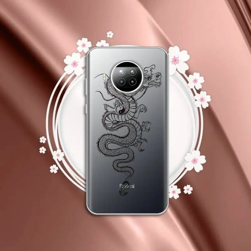 

dragon chinese cool Phone Case Transparent for Xiaomi mi Redmi note 10 t 8 9 pro lite 11 Samsung S 8 9 10 20 plus ultra
