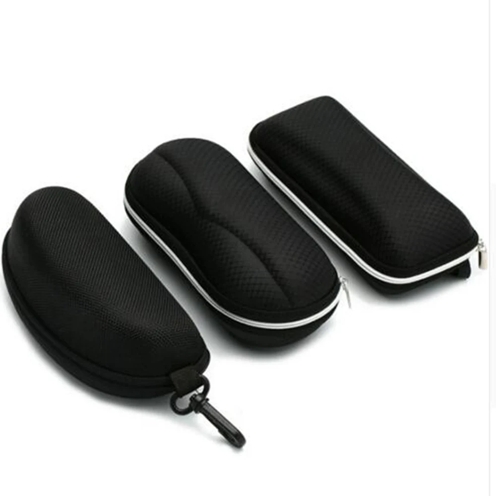 

Sunglasses Protector Travel Pack Pouch Glasses Case 1Pcs Black Zipper Box Hard Eyewear Accessories High Quality