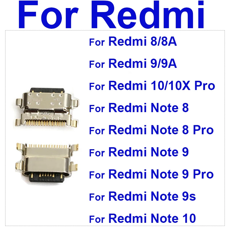 USB-разъем для зарядного устройства Xiaomi Redmi Note 8 8A 9 9A 9s 10 10X Pro | Мобильные телефоны и