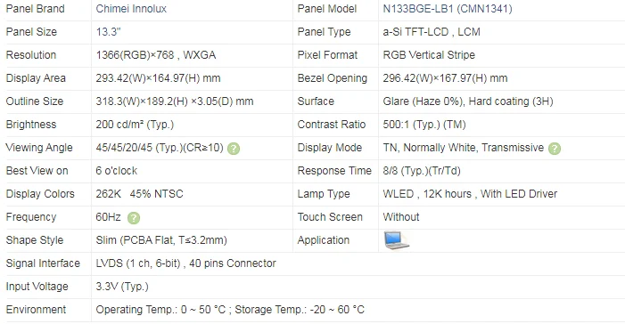 ЖК-экран N133BGE-LB1 дигитайзер стекло в сборе для Sony Vaio SVT13 SVT131A11L SVT131A11W SVT1312BE PN 65 4xmz1. 006 |