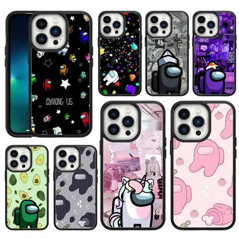 

Among Us-Game Phone Case For iPhone 13 12 11Pro Max 11 XR XS Max X 8 7 6 6S Plus Mini SE 2020 hard Fundas