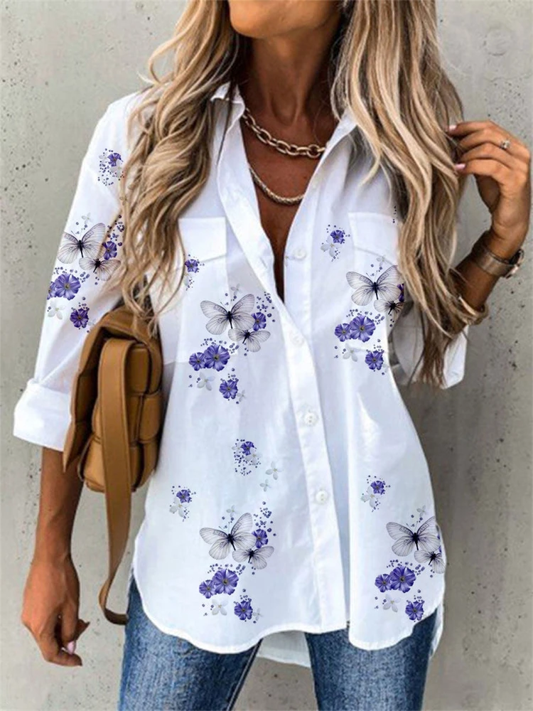

Temperament Long-sleeved Woman Shirt Casual Plus Size Shirt Women Elegant Blouse Women Top Loose Casual Blouses