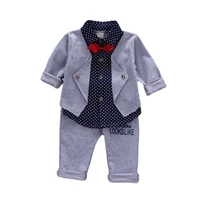 new spring autumn children boys clothing baby gentleman cotton shirts pants 2pcssets toddler fashion clothes kids tracksuits