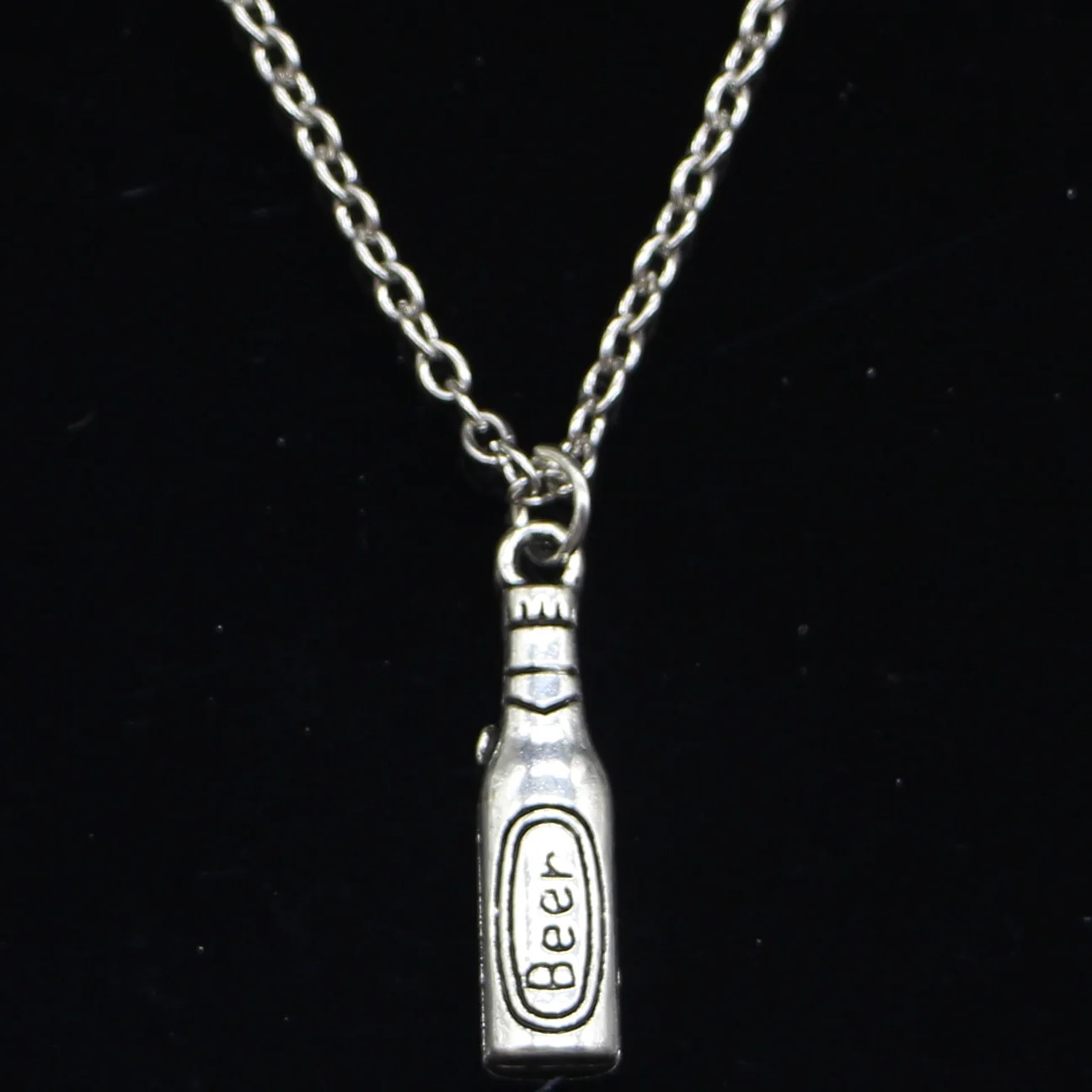 20 шт. Новое модное ожерелье 24x6 мм Подвески в виде бутылки пива Короткие Длинные