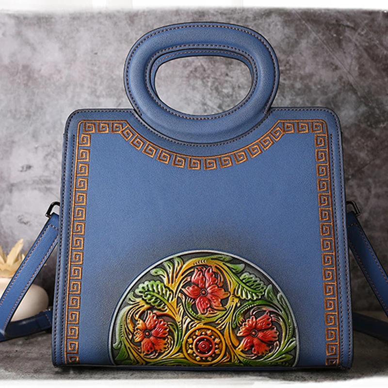 

2022 New leather Handbags High Quality Retro embossed Hand rub color design trendy shoulder bag luxury handbag messenger bag