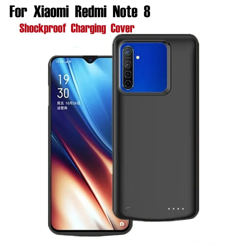 

6800mAh Portable Battery Charger Case For Redmi Note 8 Battery Case External Power Bank Charging Cover For Xiaomi Redmi Note 8