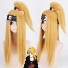 Косплей парики из японского аниме Хэллоуин сценические игры желтые длинные волосы голова костюм аниме косплей