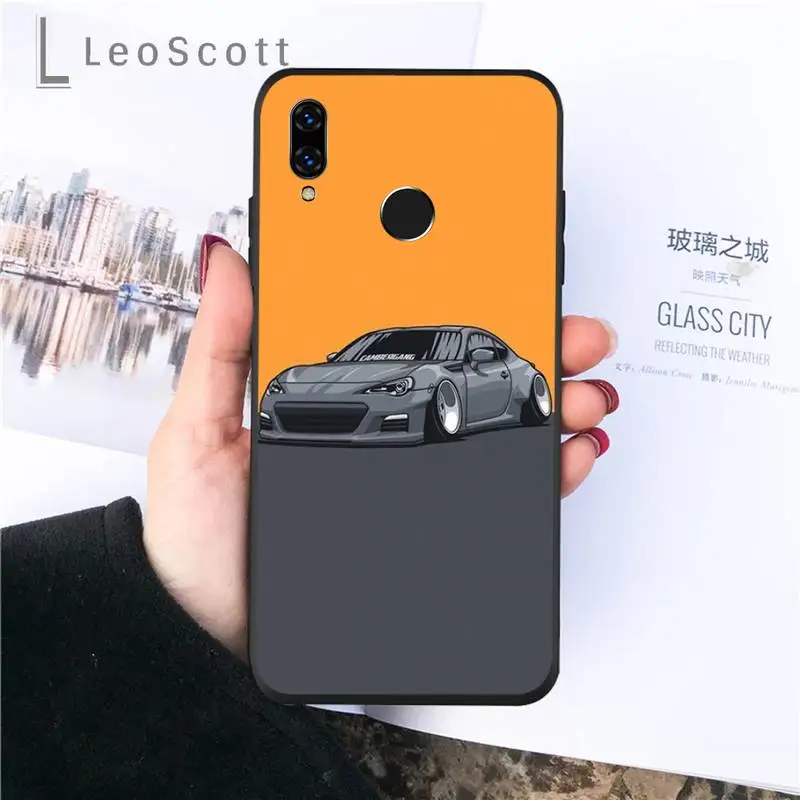 

sports car jdm drift Phone Case For Huawei P9 P10 P20 P30 Pro Lite smart Mate 10 Lite 20 Y5 Y6 Y7 2018 2019