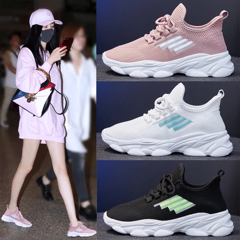 

2021 Summer Women Shoes Flat Sneakers Gym Female Sport Walking Breathable Mesh Women Sneakers Lightweight Sports Running Shoes