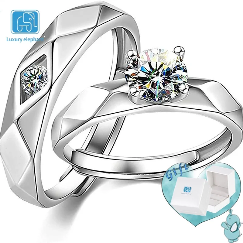 

K&M Couple Ring Adjustable Promise Rings Engagement