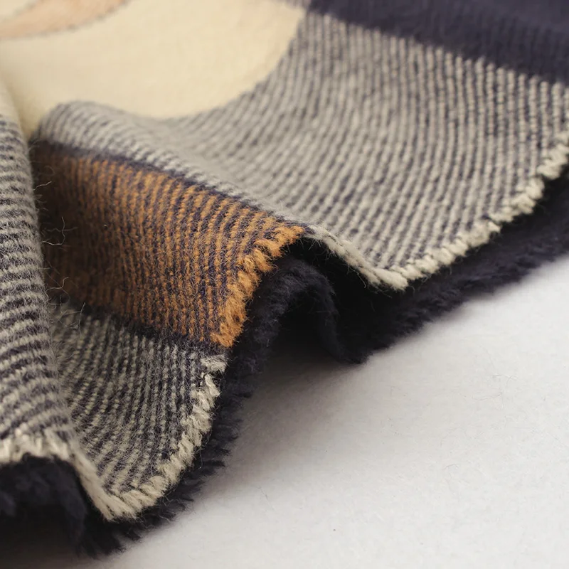 Тартановый плед из искусственного кашемира женские зимние шарфы толстые теплые