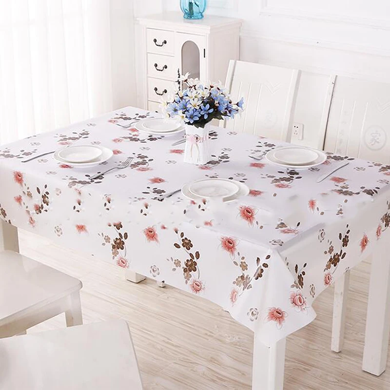 Короткая свежая Водонепроницаемая скатерть EVA пасторальная Цветочная