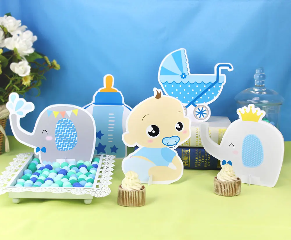 Мальчик Baby Shower принадлежности для тематической вечеринки коробка приглашений