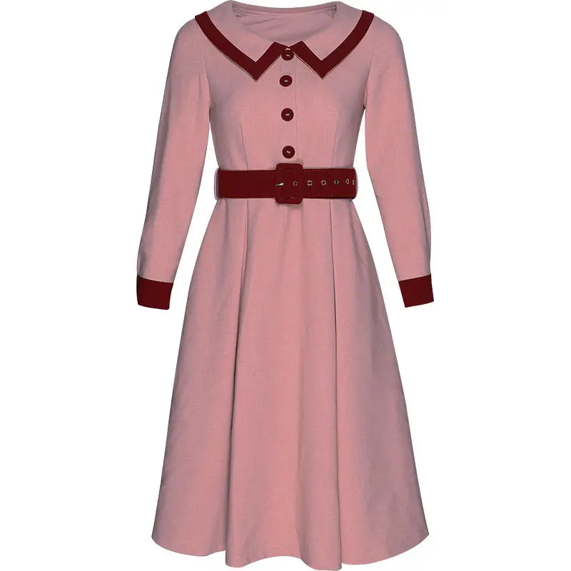 Женское Деловое платье с длинными рукавами элегантное облегающее винтажное