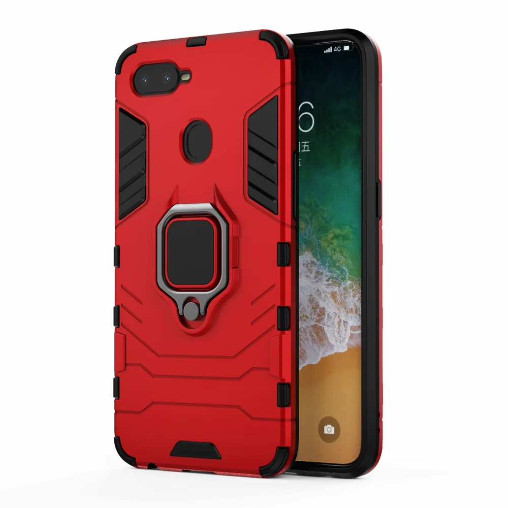 

For OPPO F9 Case Magnetic Car Shockproof Ring Armor Phone Back Cover For OPPO F9 F 9 OPPOF9 CPH1823 CPH1825 CPH1881 6.3 inch