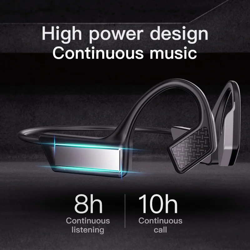 

K08 Bone Conduction Headphones Bluetooth 5.0 Wireless Not In-Ear Headset Sport Earphone Lightweight Ear Hook Headset