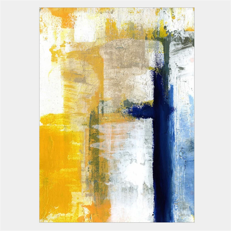 Голубой желтый ковер воздушного поцелуя для гостиной абстрактное искусство