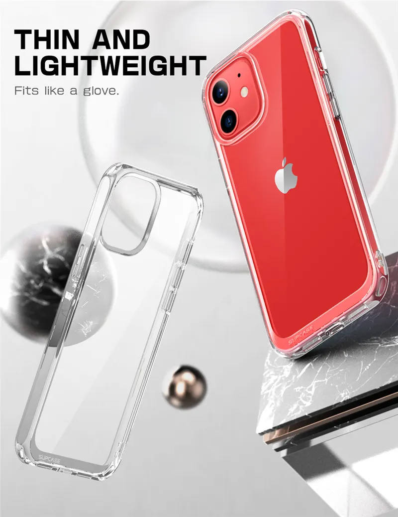 For iPhone 12 Case/12 Pro Case 6.1" (2020 Release) SUPCASE UB Style Premium Hybrid Protective Bumper Case Clear Back Cover Caso silicone case