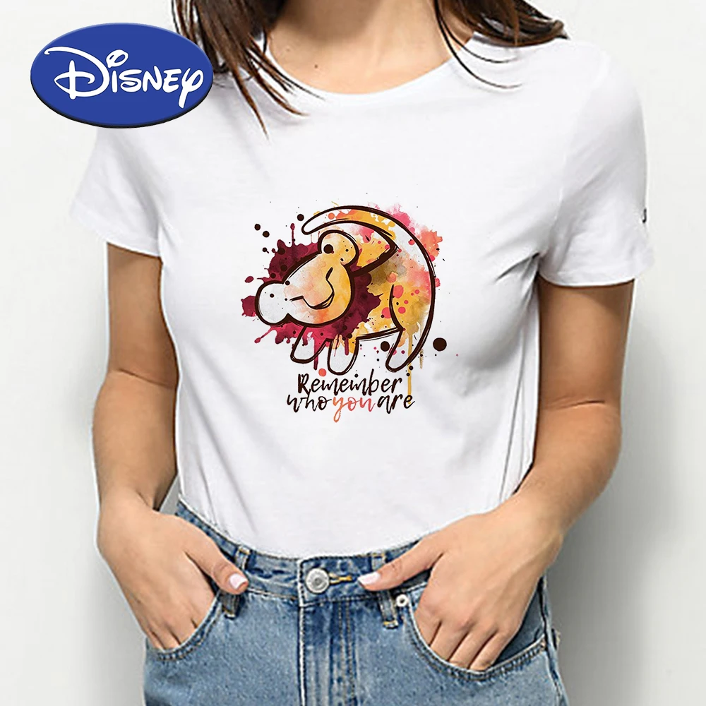 Urban Simba Disney Hakuna Matata Lion King Spain Woman T Shirts Эстетическая одежда 2022 Лето Harajuku с коротким
