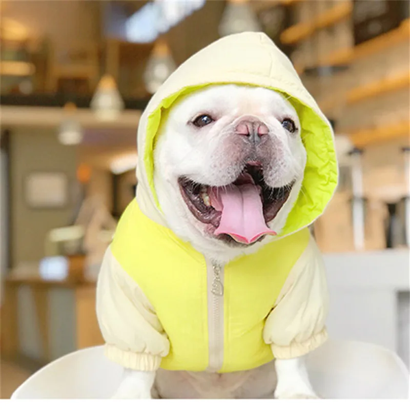 Французская одежда для бульдога зимняя куртка мопса пудель шнауцер корги Шиба