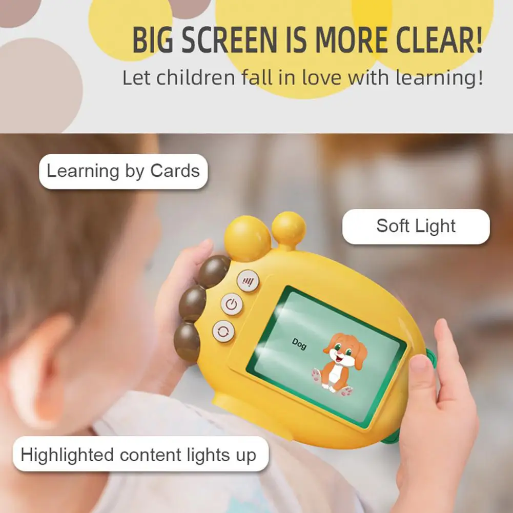 

English Card Reader Children Enlightenment Early Education Toy for Kids Baby Cute Giraffe Card Reader Learning Toys Birthday Gif