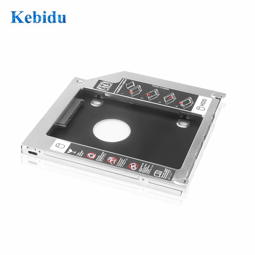 Kebidu 2nd HDD Caddy 9 5 мм второй SATA 2 &quotКорпус для жесткого диска SSD Apple Macbook Pro A1297 A1278 A1286 CD ROM