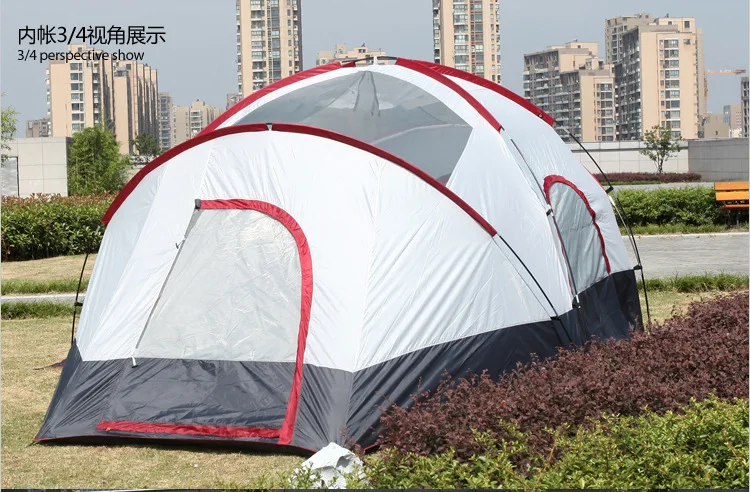Двухслойная водонепроницаемая палатка на 5 8 человек 2 и 1 комната|Палатки| |