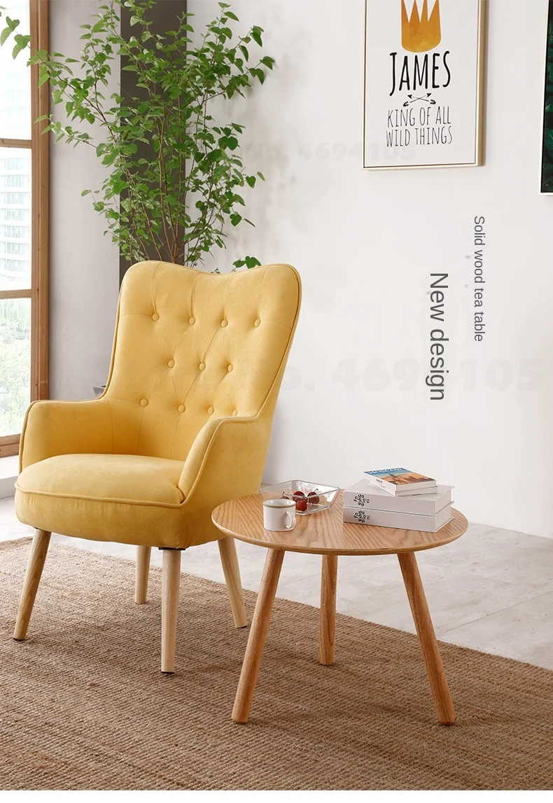 Простой скандинавский журнальный столик из массива дерева 1B простой диван для