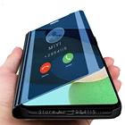 Умный зеркальный флип-чехол с магнитной подставкой для samsung galaxy a 52 51 32 a52 a72 a32 a42 a12 a02 a02s a51 a71 a31 a21s, чехол