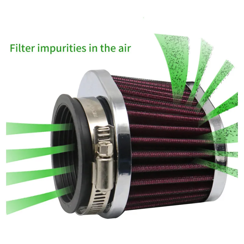 

50 55 60mm Motorcycle Air Filter Motocross Scooter Air Pods Cleaner Universal Motorcycle Air Filter Easy Install Durable