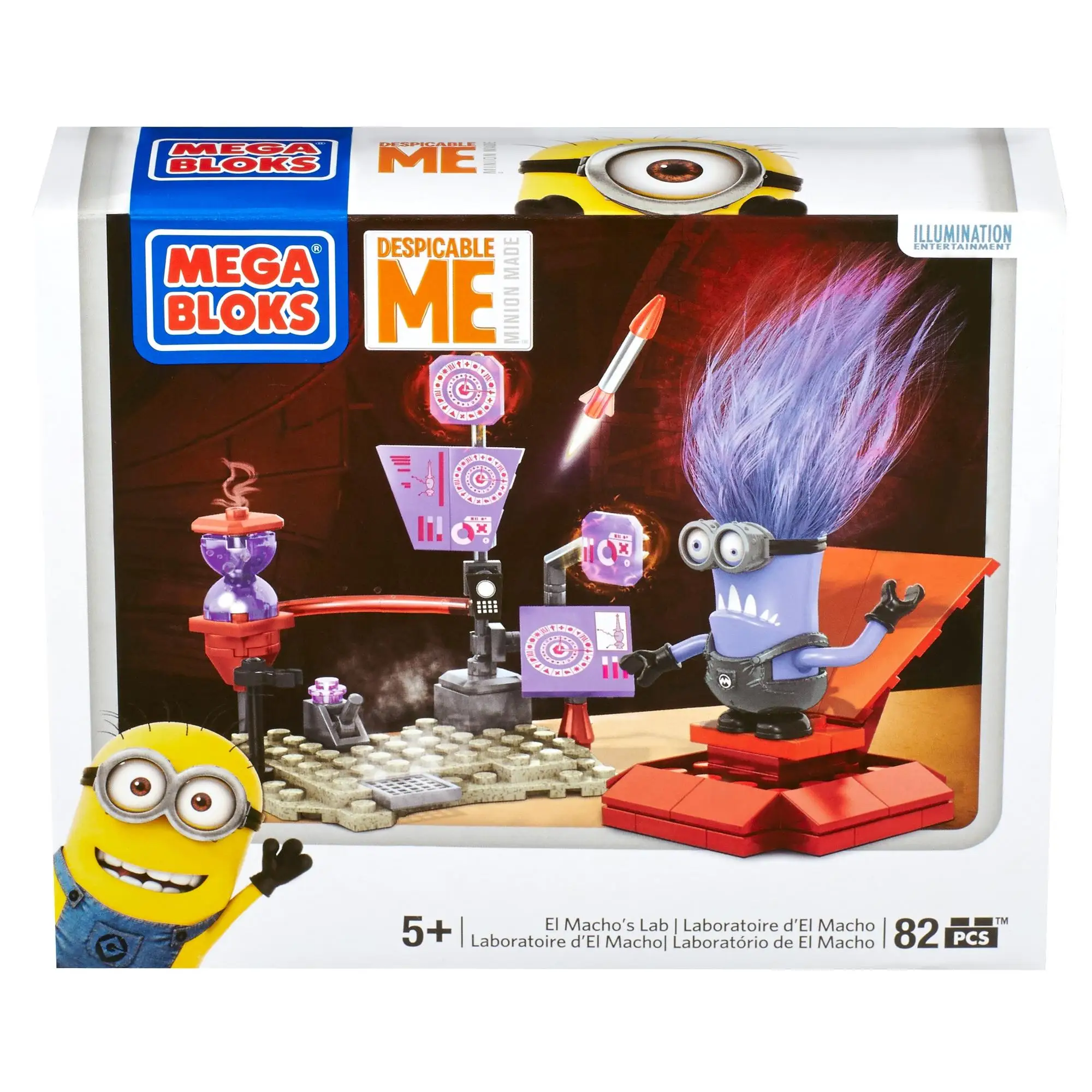 

Mega Bloks Despicable Me Minions El Macho Lab 5years old Children Toy Festival Christmas Gift