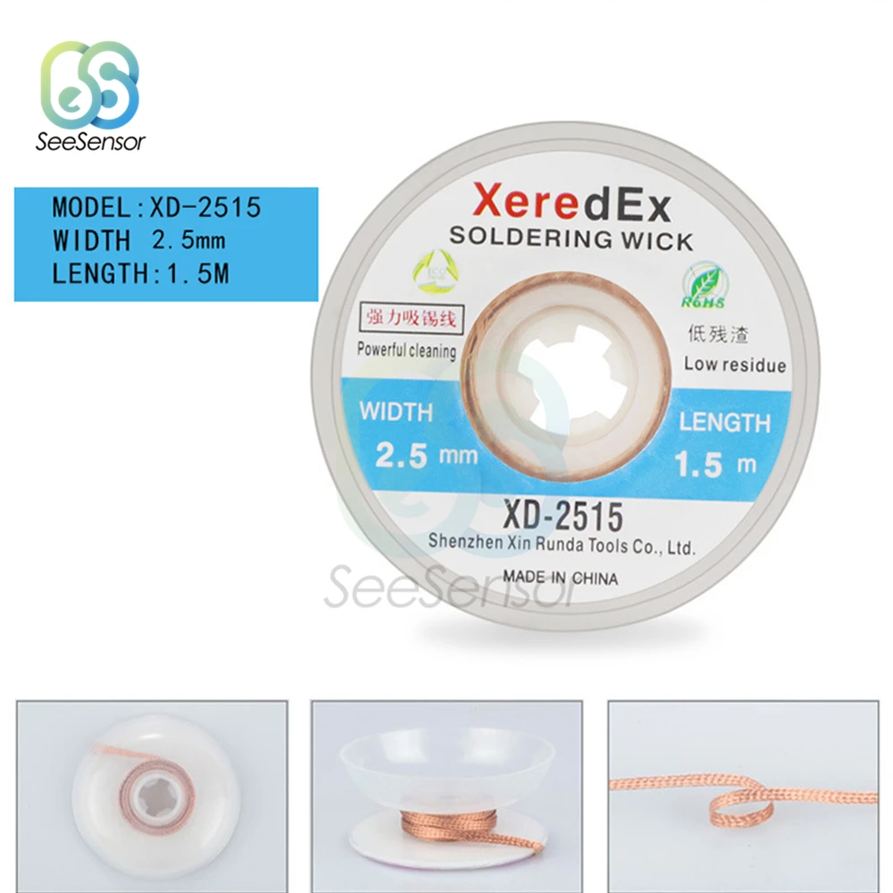 Оплетка для удаления припоя Ширина 1 5 мм 2 3 Длина м | Инструменты