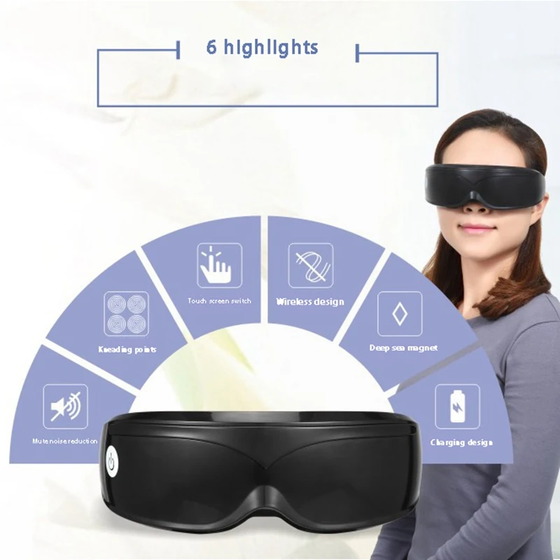 

Eye Massager Eye Care Fatigue Stress Relief Goggle Improve Protect Eyesight Vibration netic Acupuncture Therapy