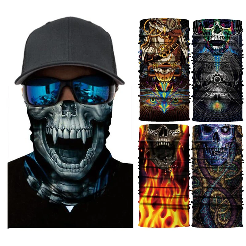 Мужской шарф повязка на голову с 3d рисунком лица|Шарфы| |