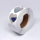 Наклейки лазерные для ярлык в форме сердца, 1 дюйм, 500 шт.