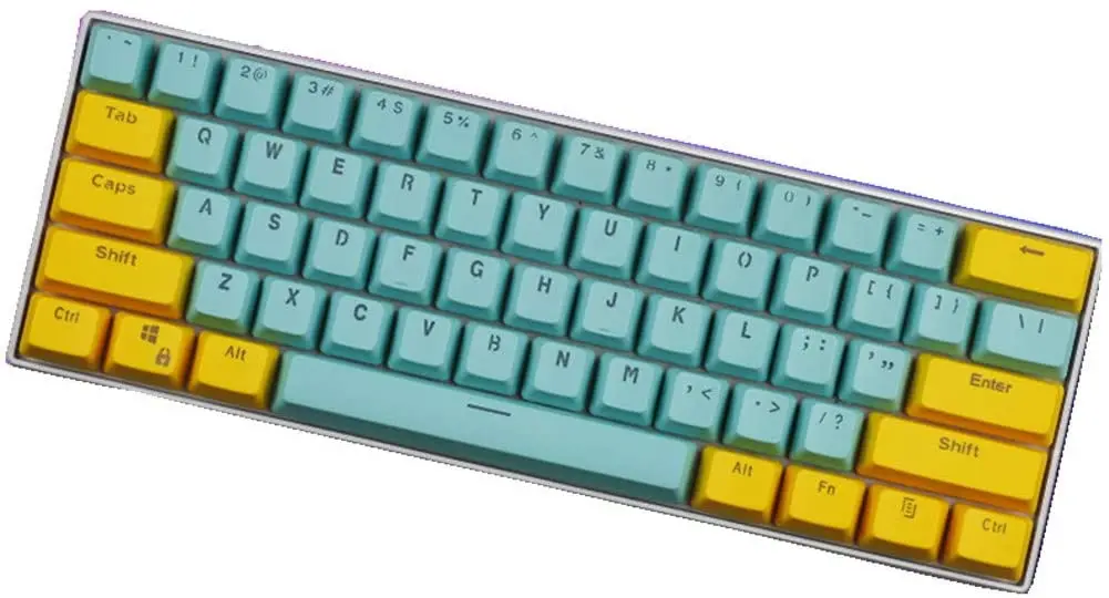 

N/A Keycaps, 61 Keys PBT Keycaps Backlight Two-Color Mechanical Keyboard Keycpas for Ducky / GH60 / RK61 / ALT61 / Annie/Keyboar