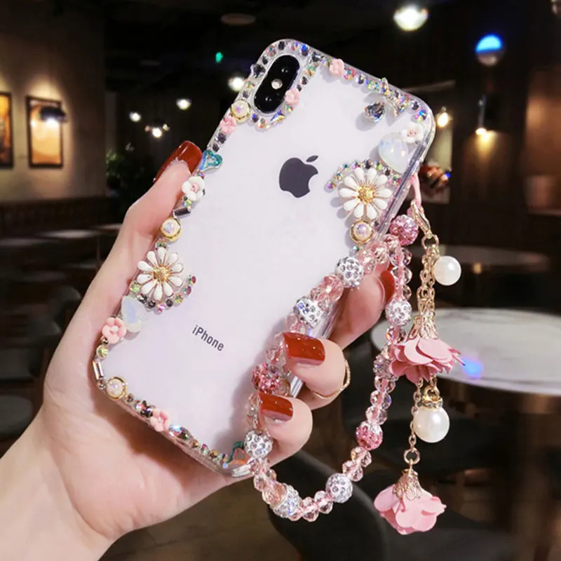 

Модный прозрачный чехол с цветами и бриллиантами для Samsung S21 Ultra S20 Plus S20fe S10 Plus S9 S8 Note 20 Ultra 10 Lite 9 8, мягкий чехол