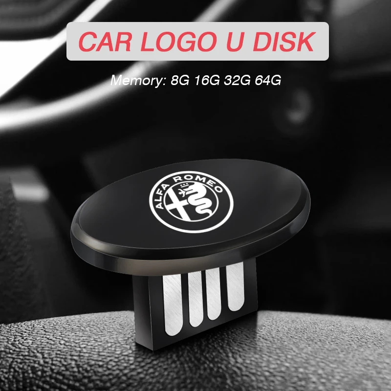 Флэш-накопитель Mini U Disk с логотипом автомобиля USB-накопитель для Alfa Romeo 159 Giulietta 147