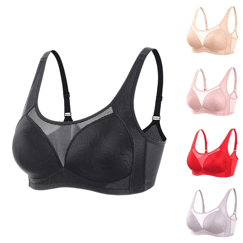 

Women Breathable Bras Seamless Solid Color Plus Size No Steel Ring Comfortable Bras Female Thin Cup Bra Sleep Underwear .