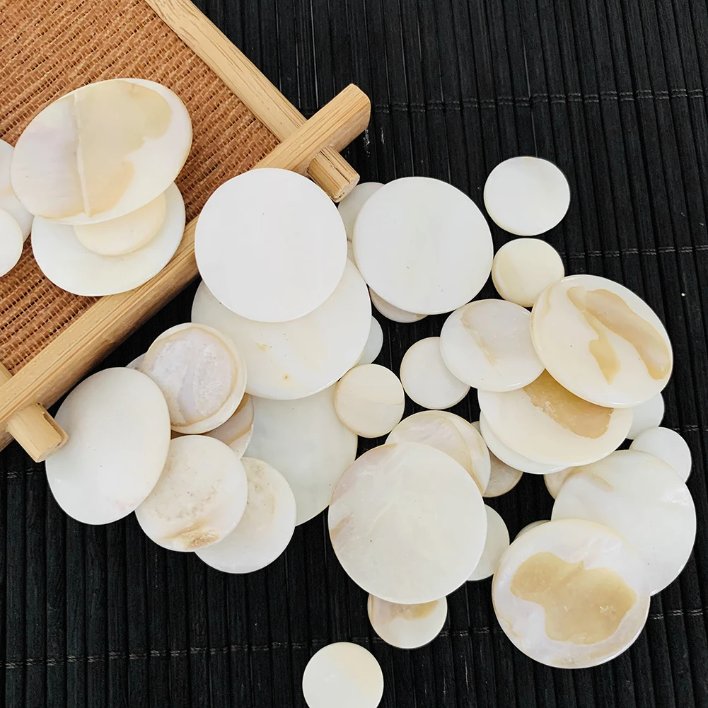 

5PCS Natural Freshwater Shell Round White Mother of Pearl Pendant Charms Beads Shell for Jewelry Making DIY Necklace Earring