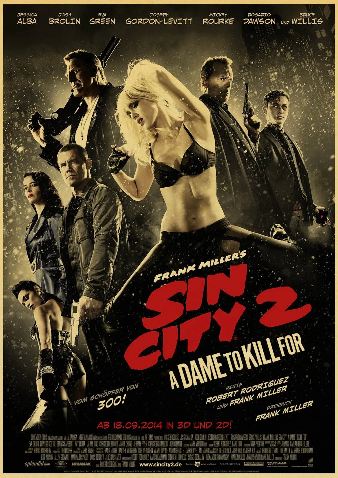 Sin City Плакат из крафт бумаги ретро постер винтажный настенный Декор для дома бара