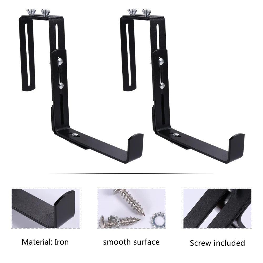 

2Pcs Hanging Plants Bracket Wall Planter Hook Flower Pot Hanger for Patio Garden