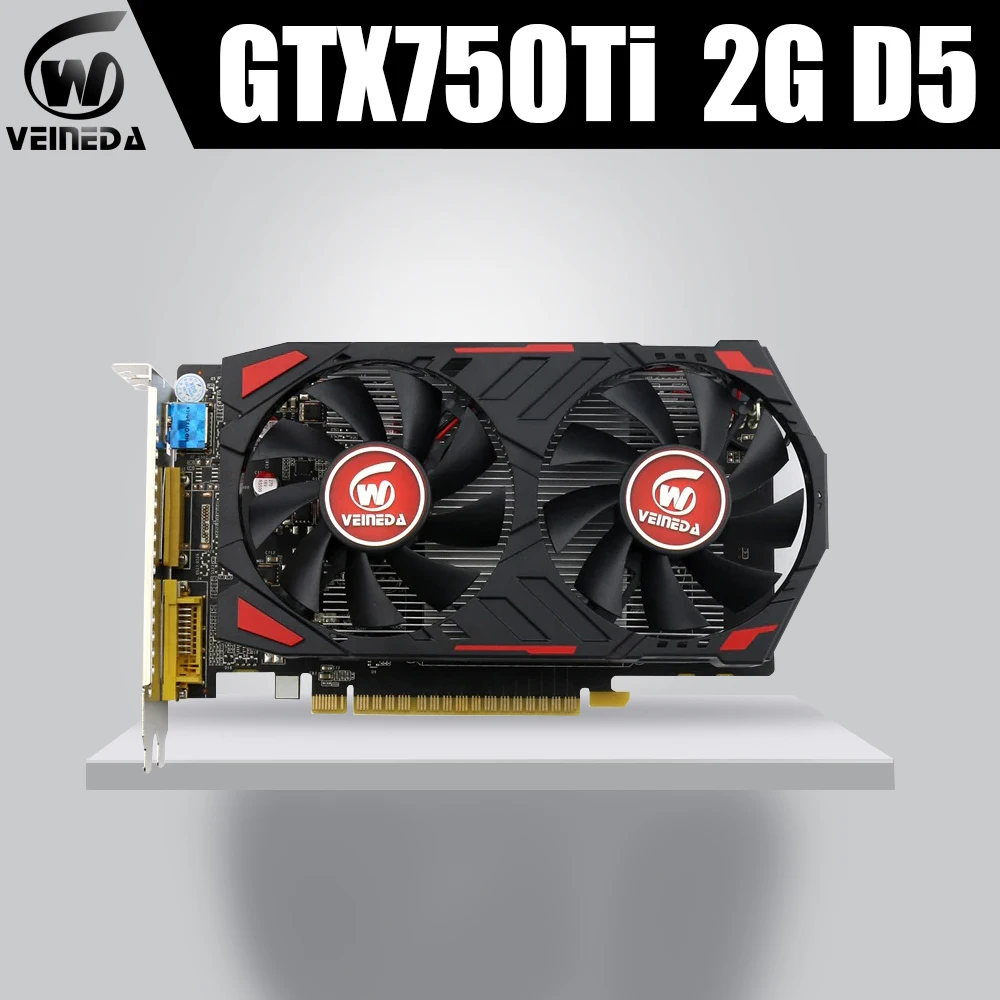 

Видеокарта Veineda GPU GTX750Ti 2G 5400 МГц GDDR5, графические карты InstantKill R7 350 ,HD6850 для игр nVIDIA Geforce