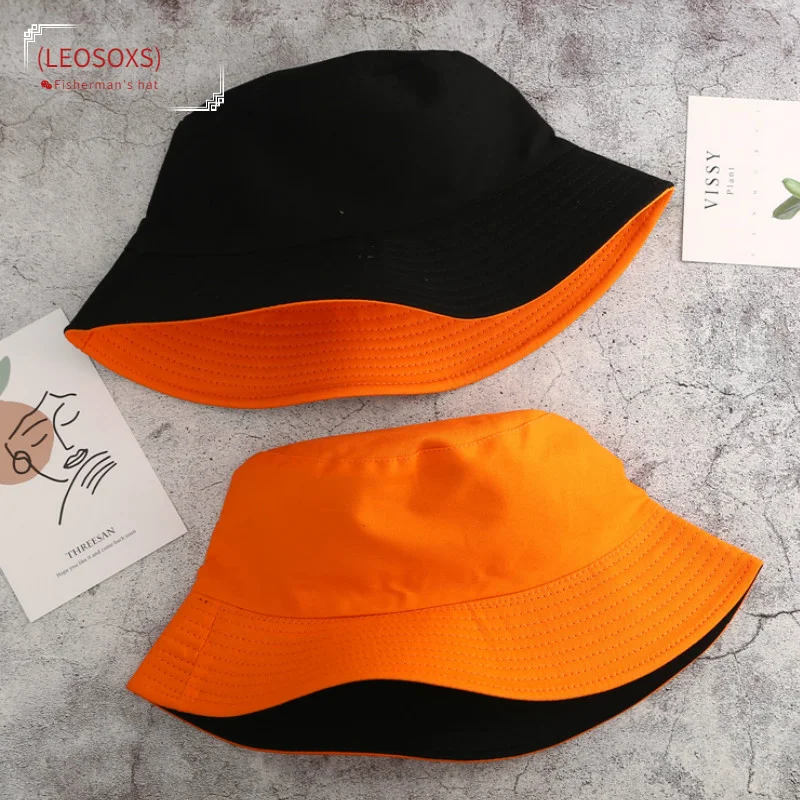 

Unisex Summer Foldable Double-sided Bucket Hat Women Outdoor Sunscreen Cotton Fishing Hunting Cap Men Panama Fisherman's Hats
