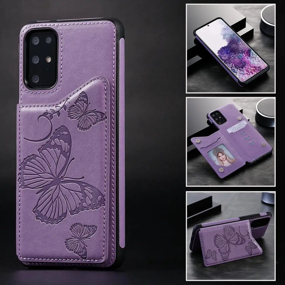 Рельефный кожаный чехол для телефона с бабочкой iPhone SE2020 6 6S 7 8 Plus 11 Pro Max откидной
