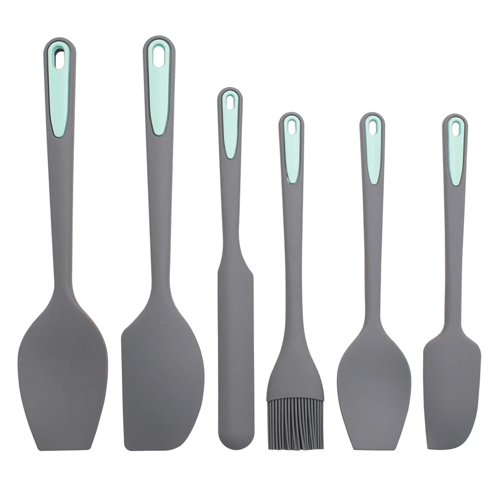 

6 Piece Silicone Spatula Heat-Resistant Cream Spatulas Turner for Kitchen Cooking Baking Mixing Tool Cake Decorating Tools