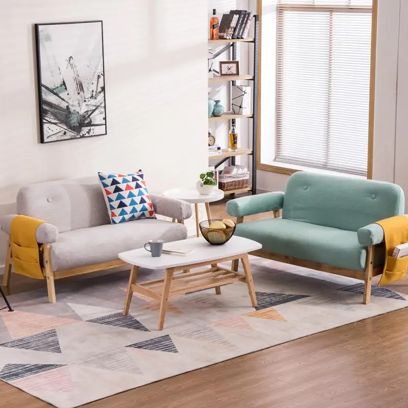 Двухсторонний деревянный балкон повседневный простой кофейный столик круглый